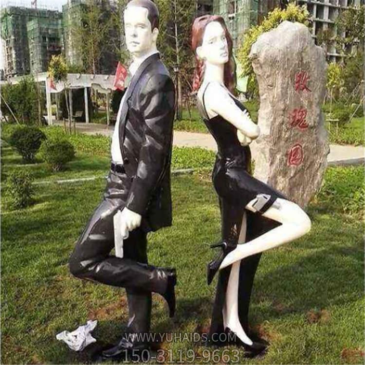 公园户外创意抽象玻璃钢抽象人物博鱼网页版