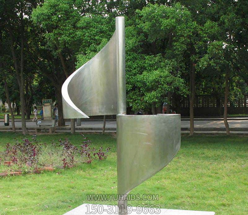 小区花园镜面抽象不锈钢风车博鱼网页版