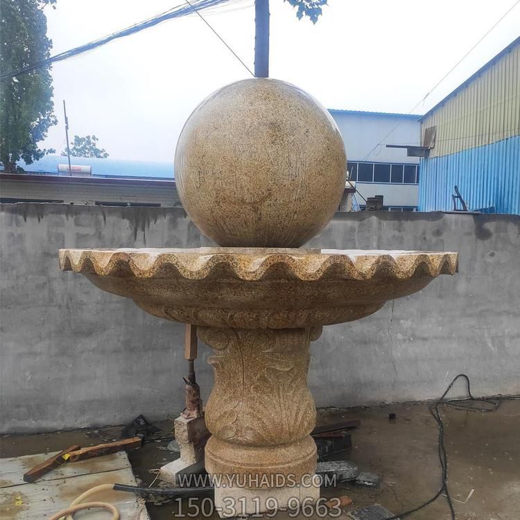 大理石石雕户外园林景观风水球喷泉博鱼网页版