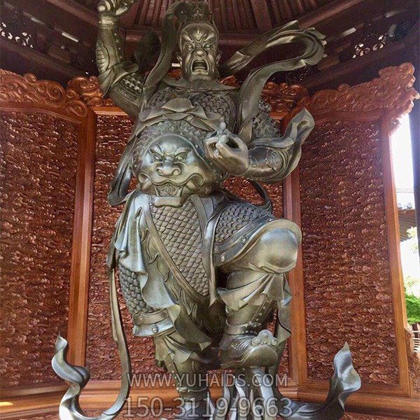景区寺院摆放玻璃钢仿铜四大天王神像博鱼网页版