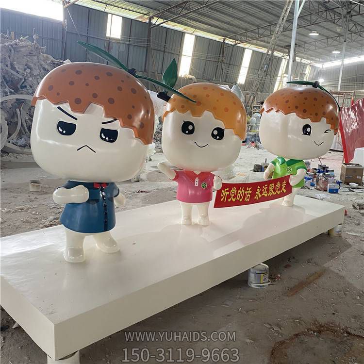 玻璃钢卡通户外园林景观人物公仔摆件博鱼网页版