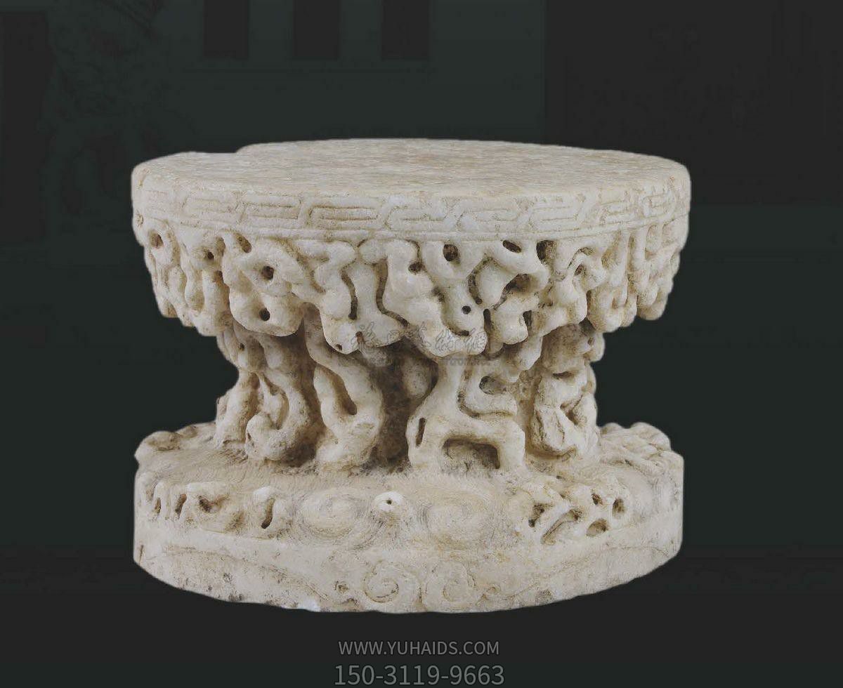 圆形汉白玉雕刻须弥座造型博鱼网页版