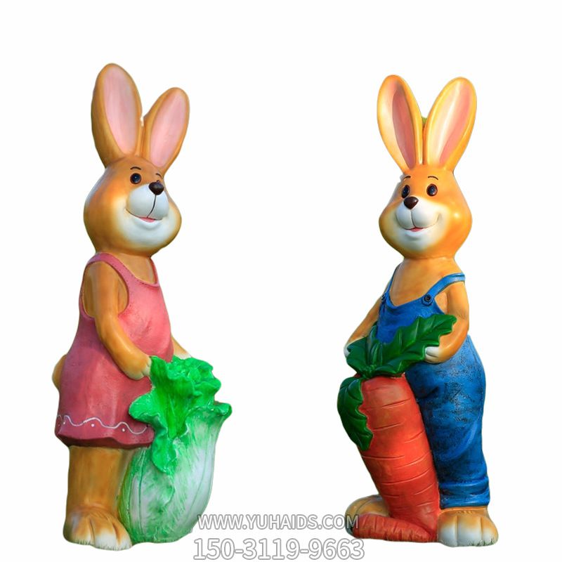 电影院门口两只拿胡萝卜和白菜的玻璃钢兔子博鱼网页版