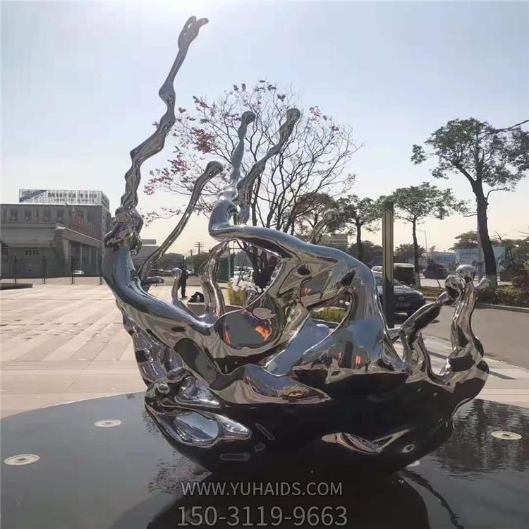 户外广场不锈钢镜面创意浪花博鱼网页版