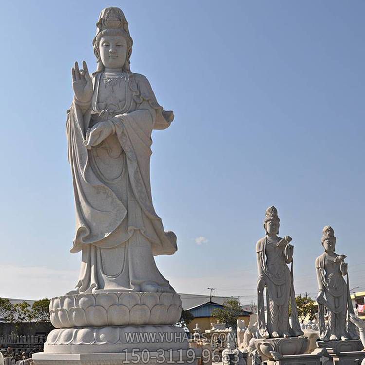景区摆放大型汉白玉浮雕南海滴水观音雕像博鱼网页版