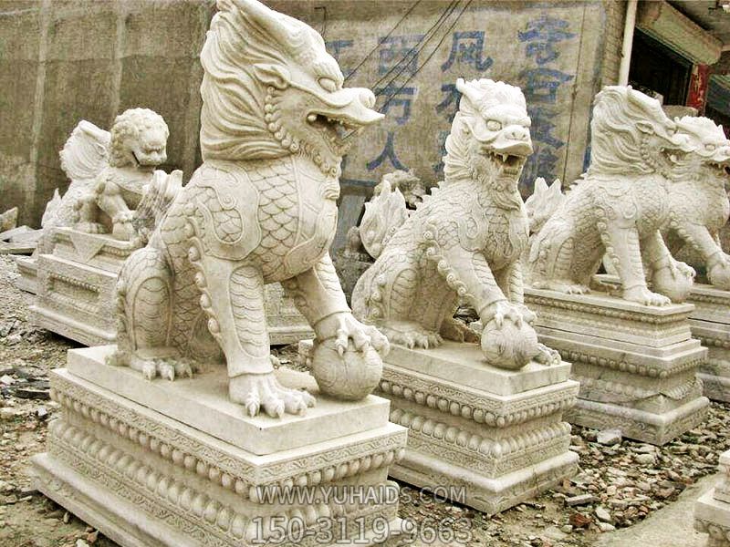 汉白玉石雕庭院别墅大型动物景观貔貅博鱼网页版