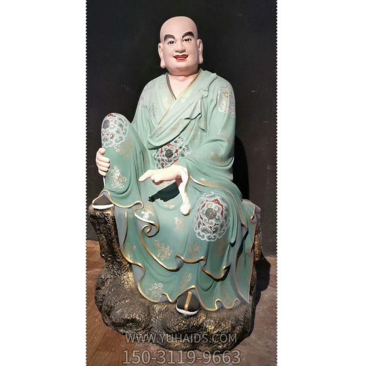 玻璃钢彩绘漆金寺庙供奉佛像十八罗汉博鱼网页版