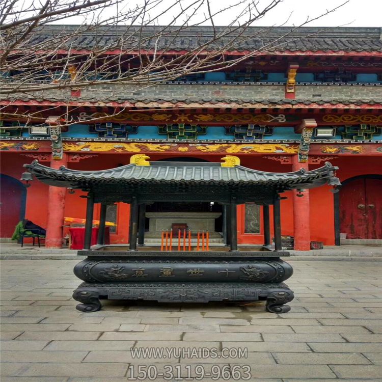景区寺庙户外摆放铸铜长形香炉博鱼网页版