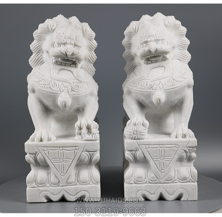 小石狮子汉白玉摆件博鱼网页版