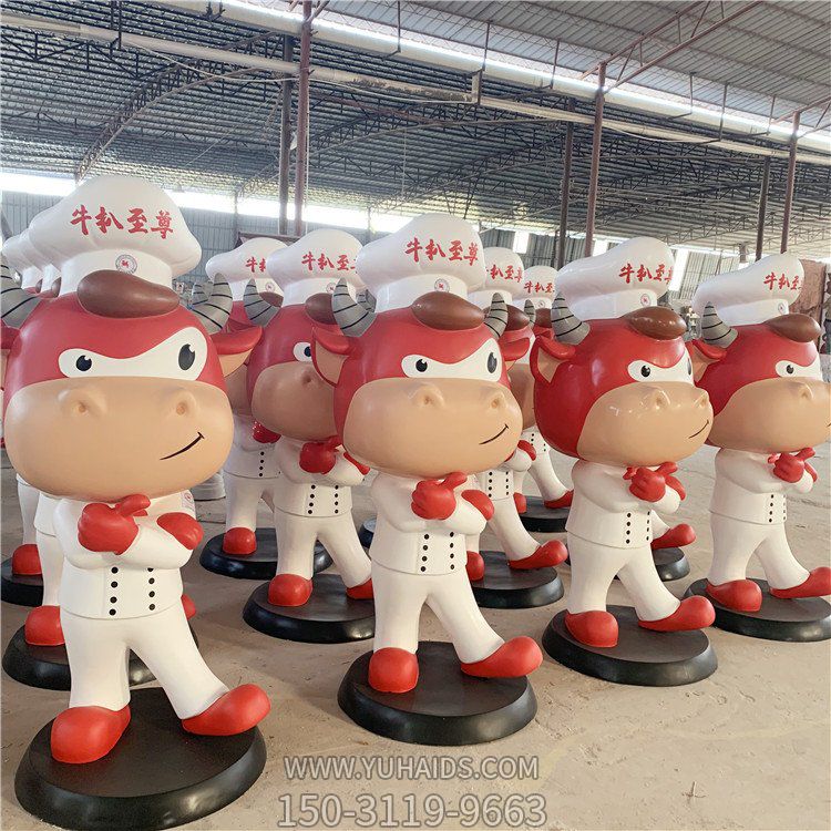 园林户外玻璃钢卡通小牛博鱼网页版