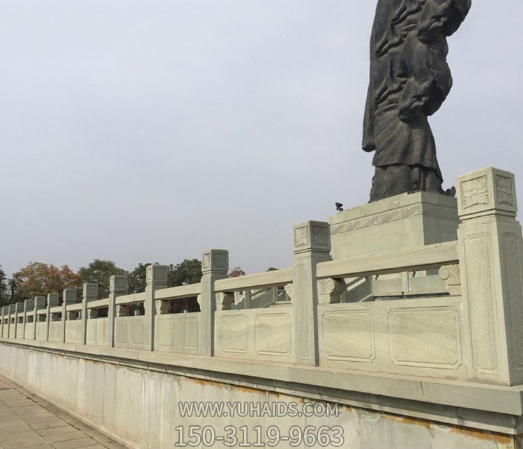 公园广场人物石雕台阶简易大理石装饰防护栏板博鱼网页版