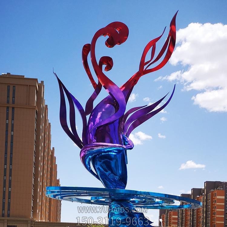 广场户外不锈钢彩绘创意景观摆件博鱼网页版