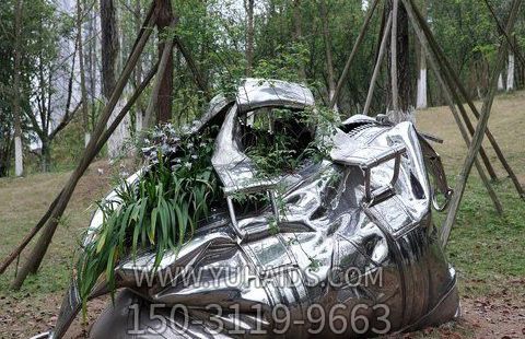 别墅小区装饰花朵抛光不锈钢购物袋博鱼网页版