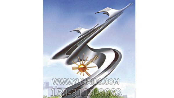 公园不锈钢理想的翅膀户外景观理想博鱼网页版