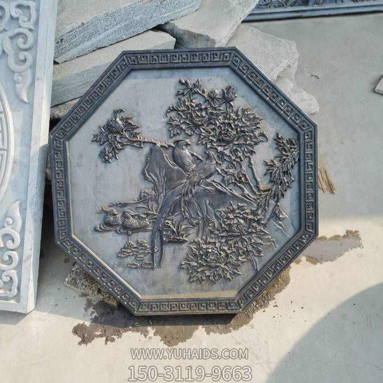 八角砖雕青石仿古四合院围墙装饰影壁博鱼网页版
