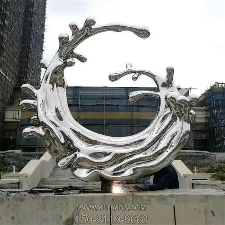 广场户外水景摆件不锈钢镜面浪花摆件博鱼网页版