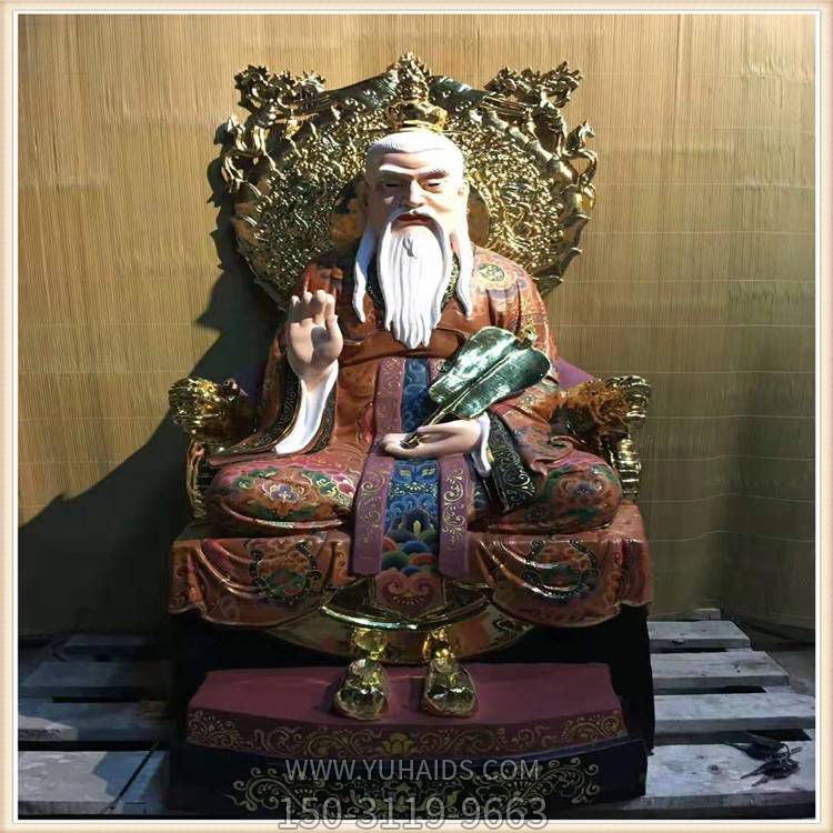 寺庙大型彩绘玻璃钢三清祖师博鱼网页版