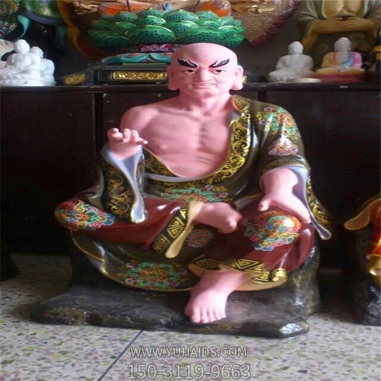 玻璃钢彩绘寺庙景区菩萨十八罗汉博鱼网页版