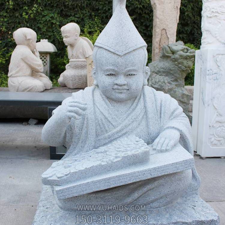 石雕寺庙宗教小沙弥小和尚博鱼网页版