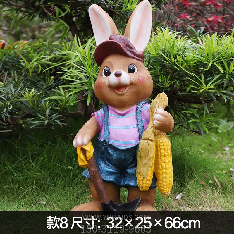 农场一只拿着玉米的玻璃钢兔子博鱼网页版