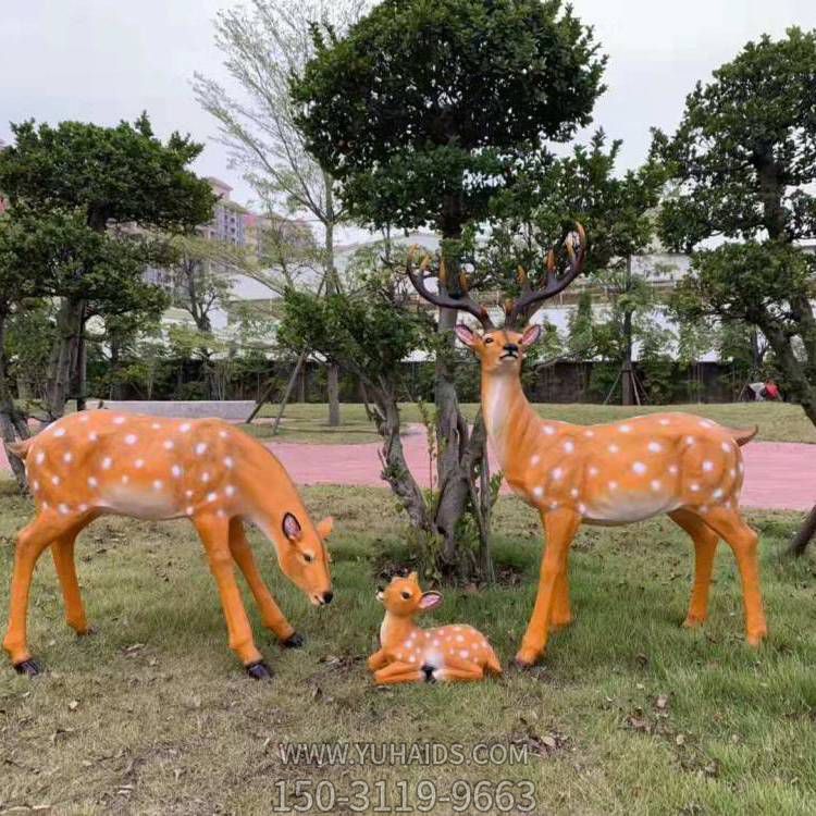 户外园林玻璃钢仿真动物梅花鹿博鱼网页版