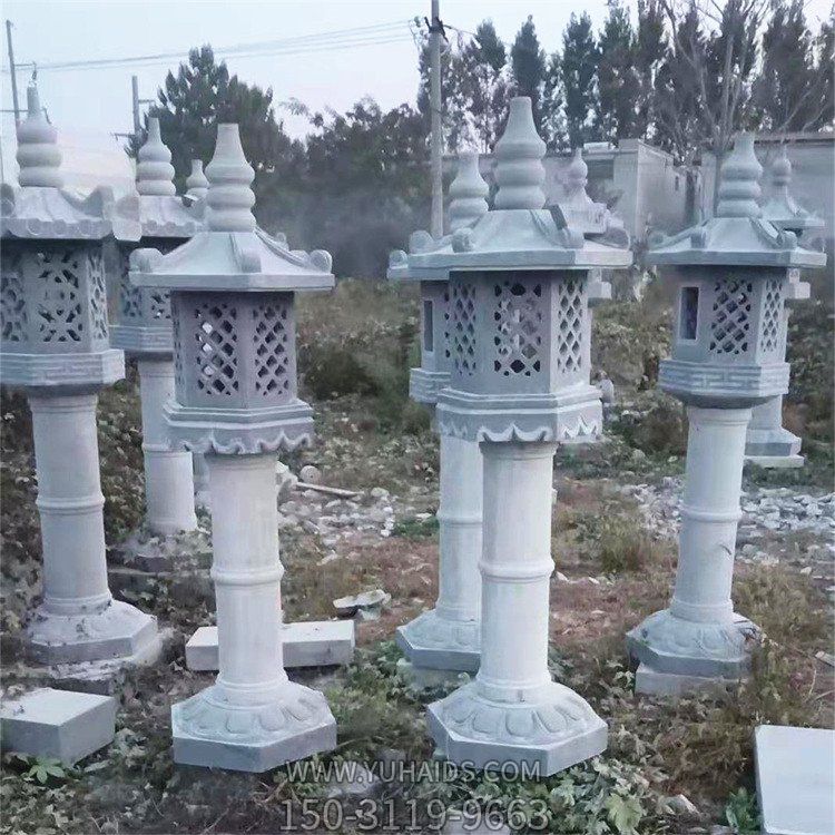 寺庙景观石灯 中式仿古大理石雕灯塔 户外照明石灯笼 博鱼网页版