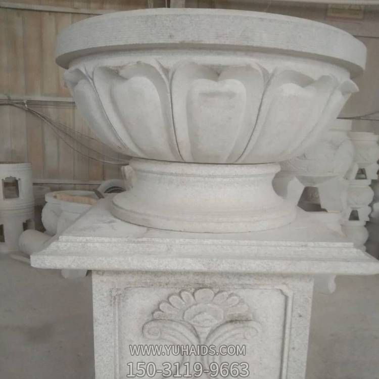 公园广场天然花岗岩花盆花钵石雕摆件博鱼网页版