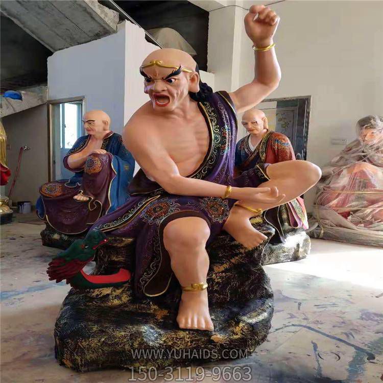 玻璃钢寺庙彩绘景区景点景点十八罗汉博鱼网页版