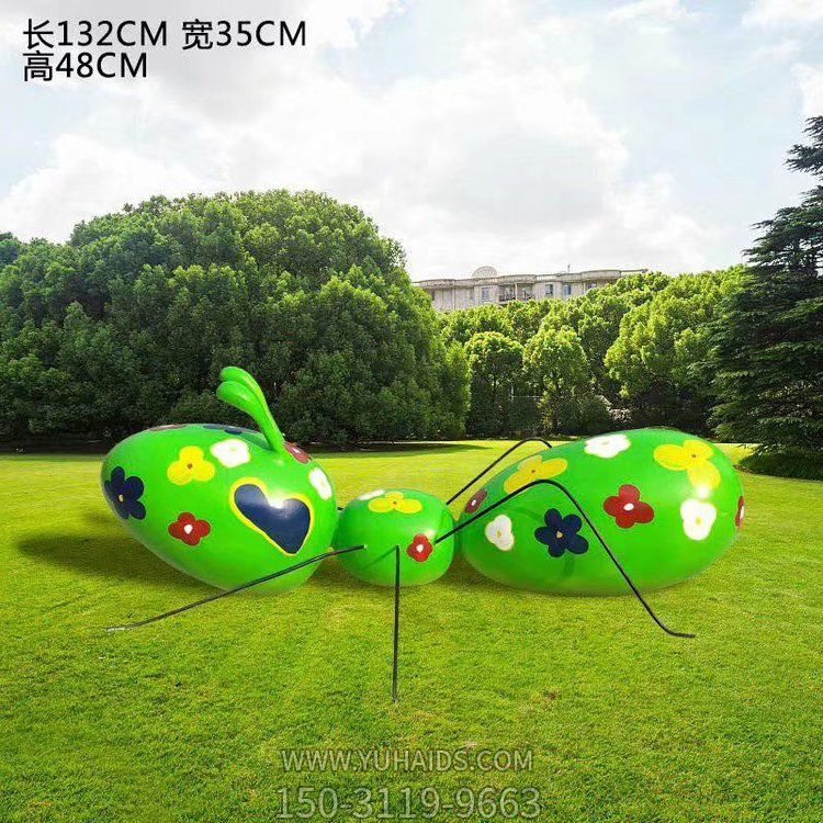 户外园林玻璃钢彩绘大型昆虫蚂蚁博鱼网页版