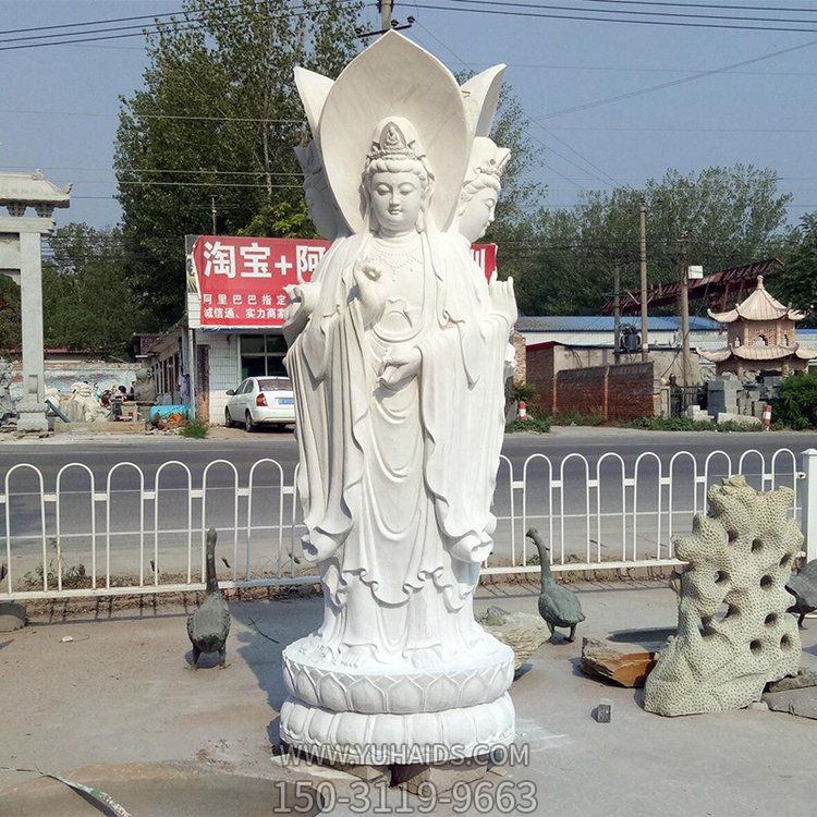 景区景点大型大理石石雕三面观音博鱼网页版