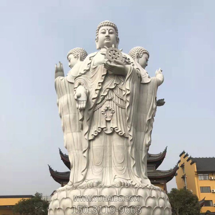 景区大型大理石石雕三面如来佛祖博鱼网页版
