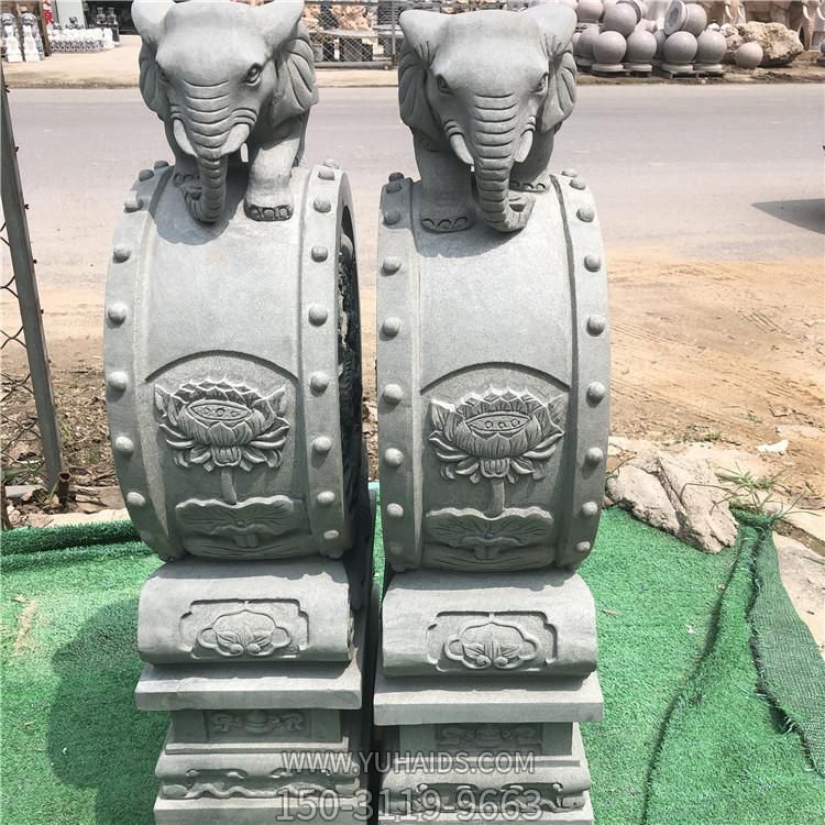 青石石雕户外庭院一对抱鼓石 博鱼网页版