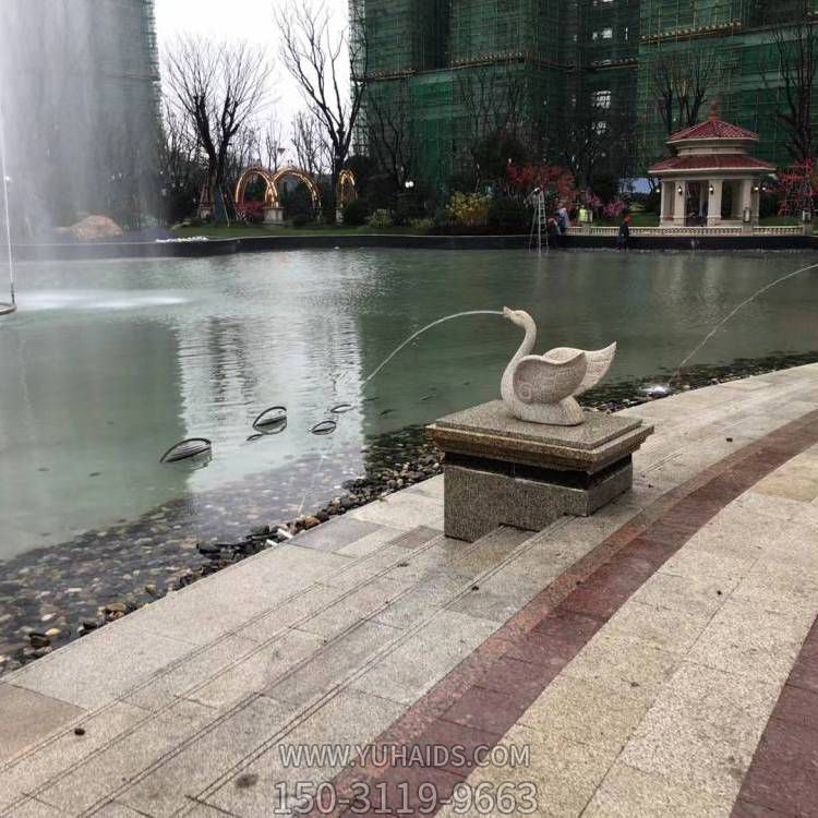 大理石石雕户外园林流水摆件天鹅博鱼网页版