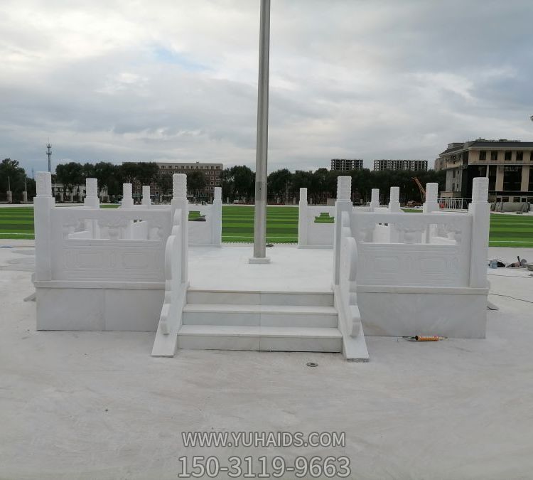 大理石石雕景观旗台围栏博鱼网页版