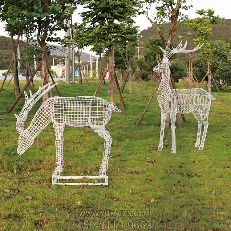 铁艺网格镂空鹿，梅花鹿抽象博鱼网页版