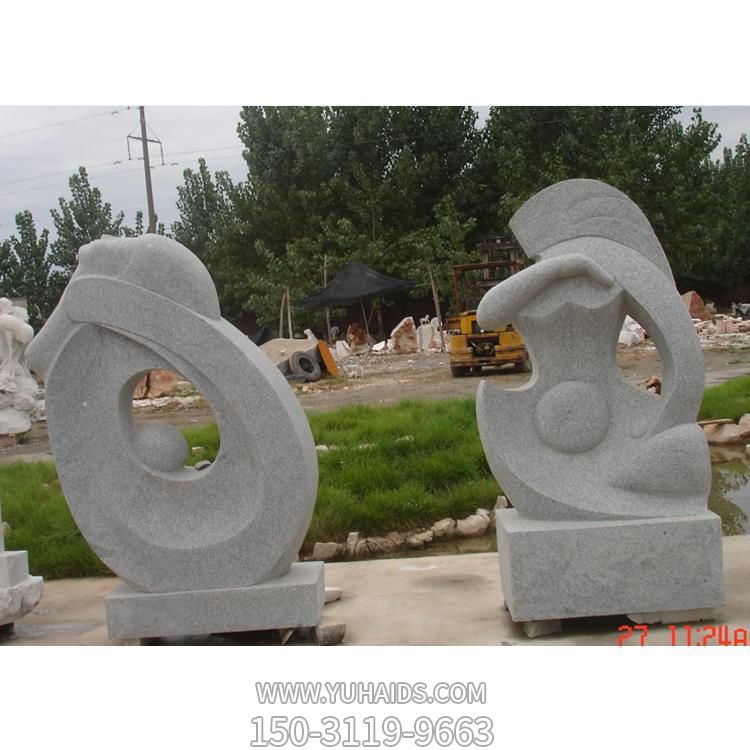 花岗岩雕刻抽象人物雕像广场园林摆件博鱼网页版