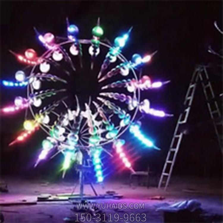 景区不锈钢抽象风动亮化博鱼网页版 城市广场景观摆件