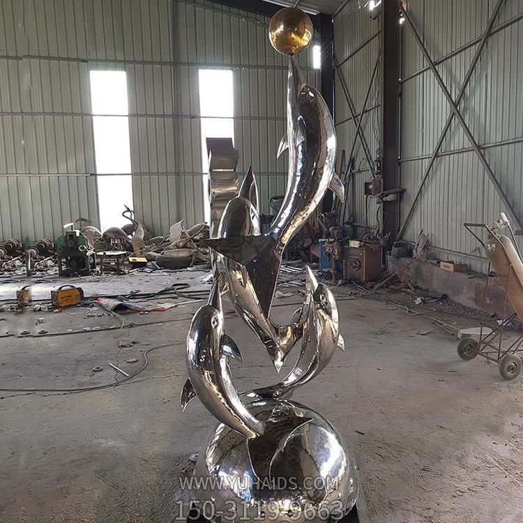 不锈钢户外水景摆件海豚博鱼网页版