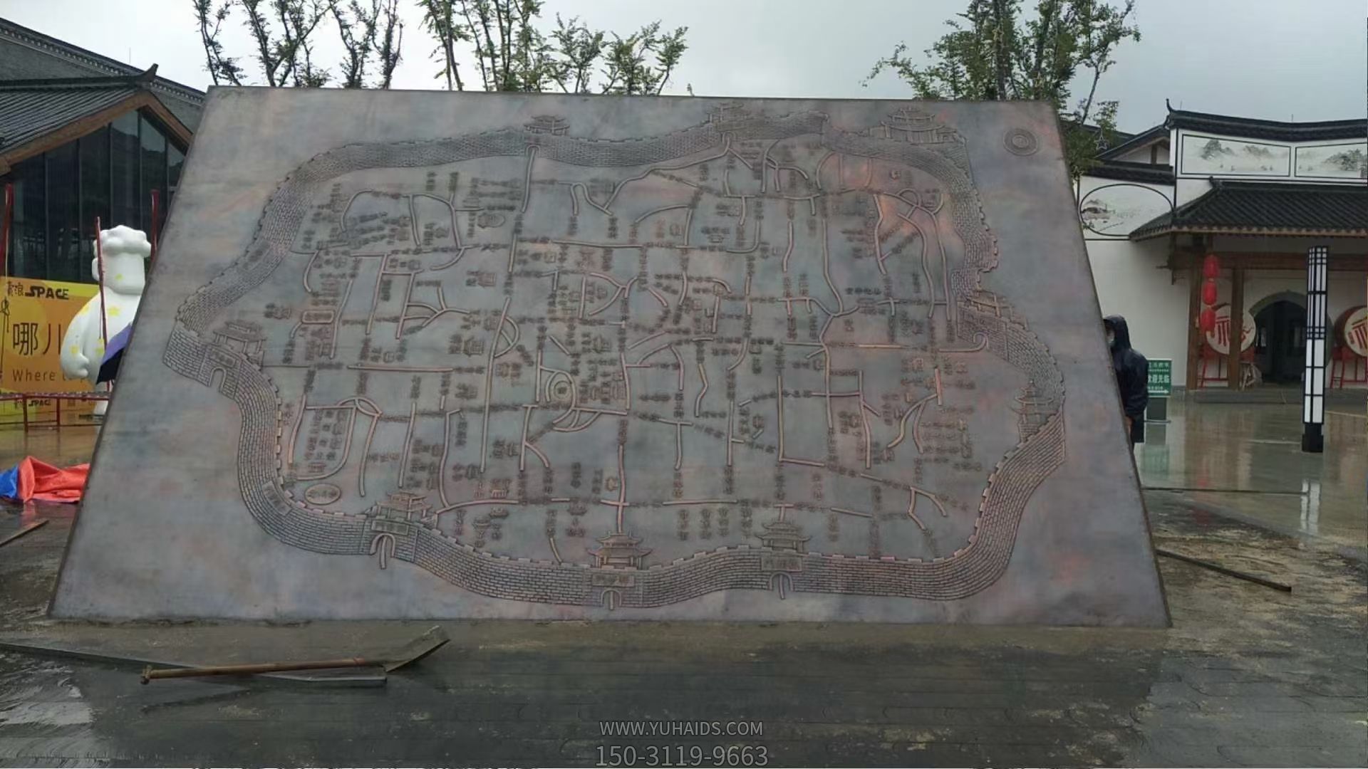 锻铜地图浮雕博鱼网页版