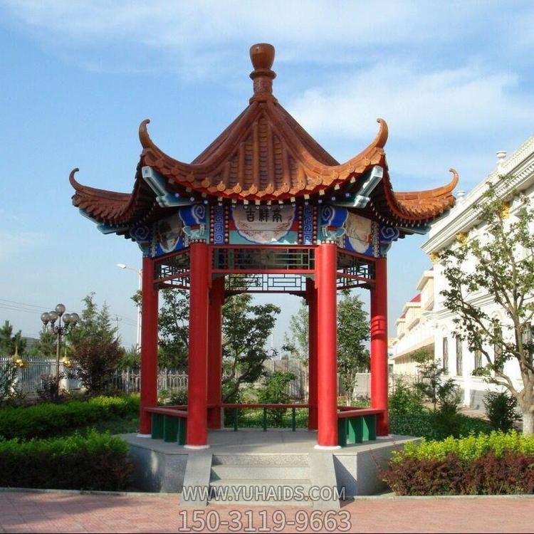 公园景区大型中式六角凉亭博鱼网页版