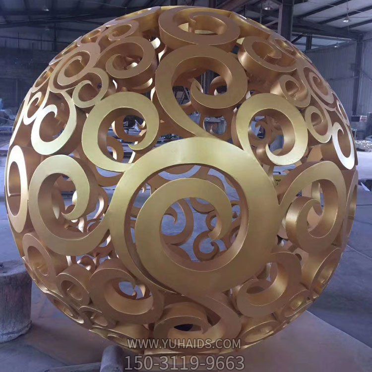 大型喷漆户外不锈钢镂空球博鱼网页版