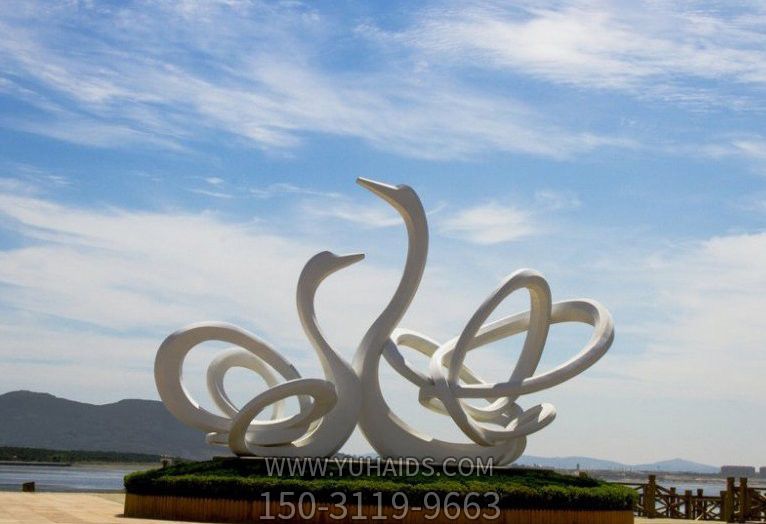 城市标志抽象艺术玻璃钢天鹅博鱼网页版