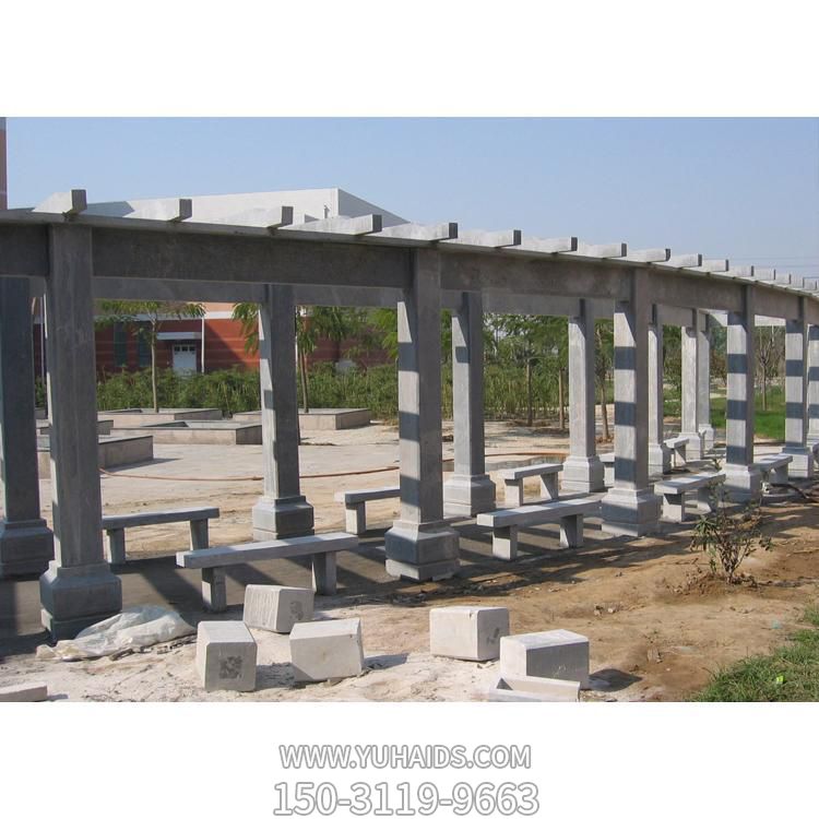 大理石石雕户外园林景观摆件石雕长廊博鱼网页版