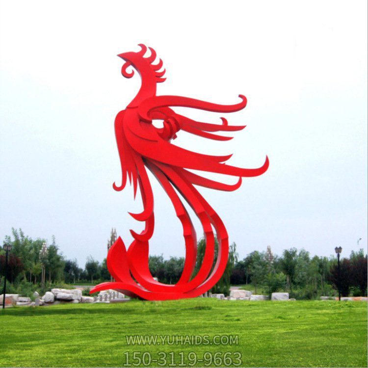 户外广场草坪不锈钢抽象凤凰博鱼网页版