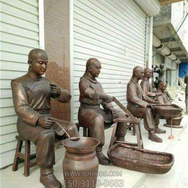 中医文化民俗小品玻璃钢仿铜中医制药人物博鱼网页版