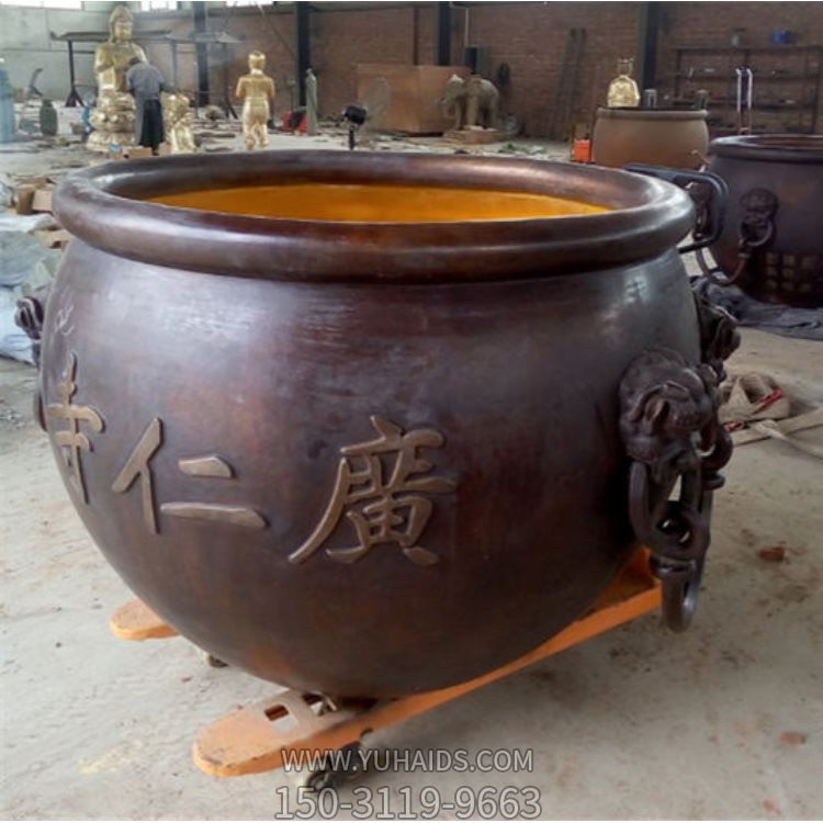 玻璃钢仿铜水缸庭院招财养鱼养花水缸摆件博鱼网页版