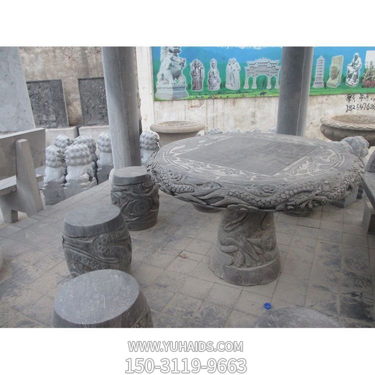 青石石雕园林大理石石雕户外庭院凉亭石桌石凳博鱼网页版