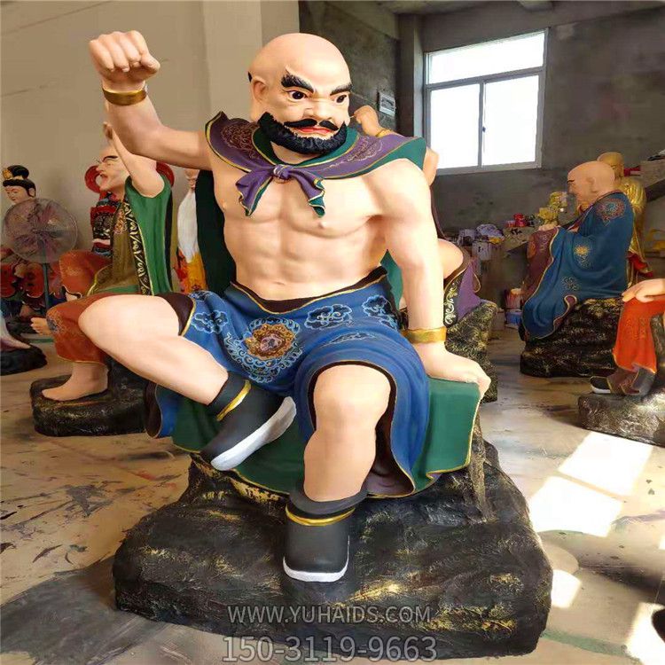 玻璃钢彩绘彩绘创意坐着的十八罗汉博鱼网页版