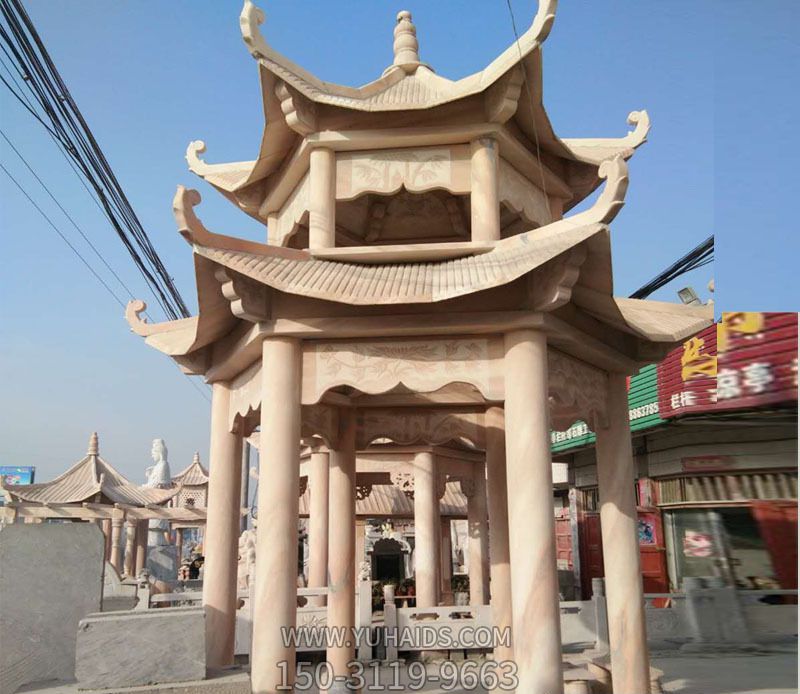 景区广场能否晚霞红双层休闲凉亭博鱼网页版