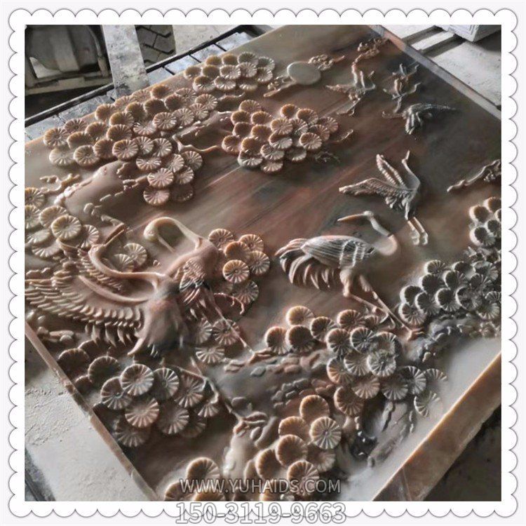  青石石雕壁画 背景墙影壁 园林装饰摆件博鱼网页版